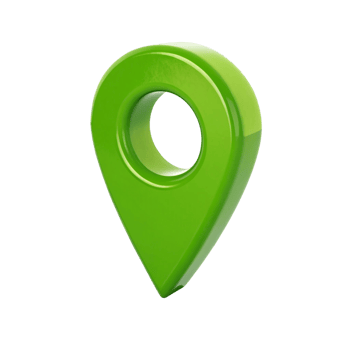 3D Green Glossy Map Pointer Icon, Location Pin, Navigation Symbol png