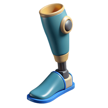 impressive artistic 3D printed prosthetic leg original png