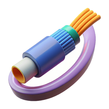 elegant rustic Fiber optic cable, high-speed internet genuine png