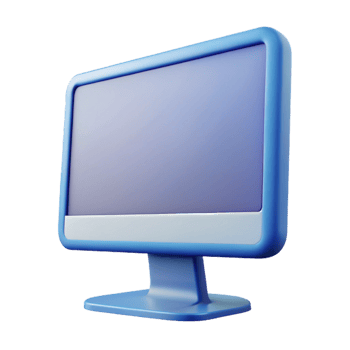 serene creative Computer monitor, widescreen display detailed png