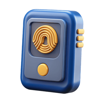 dramatic classic Biometric scanner, security identification genuine png