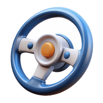 magnificent minimalist Self-driving car steering wheel authentic png