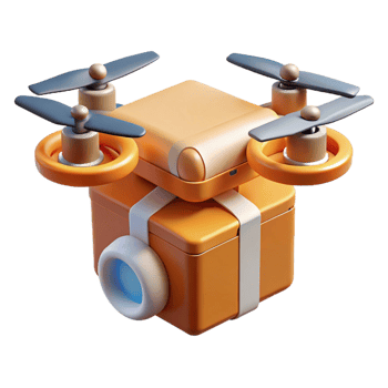magnificent classic Delivery drone, logistics technology high resolution png