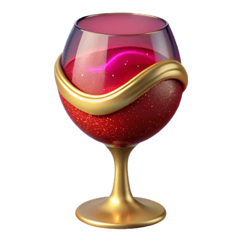 extraordinary modern Red Wine Glass Side View with Stem Isolated png