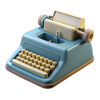 stunning modern Typewriter, vintage writing machine authentic png