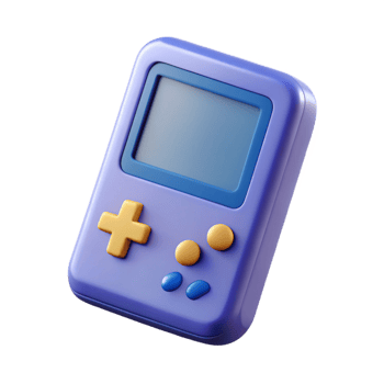 beautiful vintage Game Boy, handheld game console original png