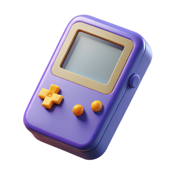 magnificent classic Game Boy, handheld game console detailed png