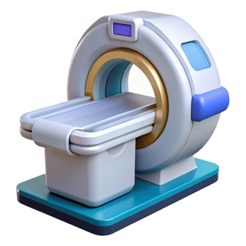 serene minimalist Advanced medical scanner with digital display premium png