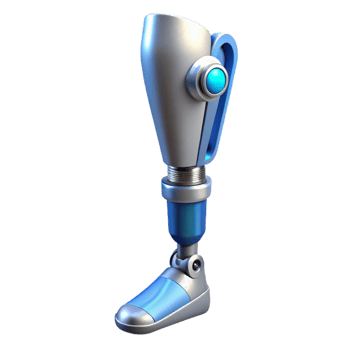 stunning creative Cybernetic prosthetic leg with hydraulics high resolution png