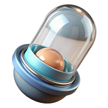 magnificent modern Futuristic medical capsule with transparent shell original png