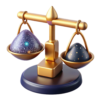 serene modern Risk and Reward Text on Balancing Scale Cutout high quality png