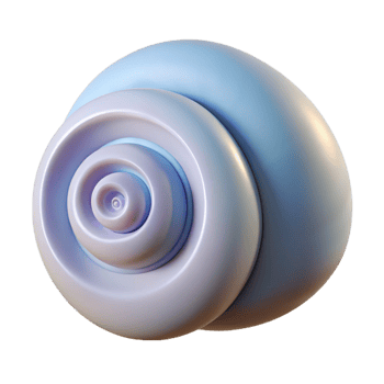 stunning vintage Single seashell spiral shape detailed png