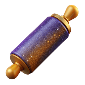 dramatic creative Rolling Pin Side View Isolated Element professional png