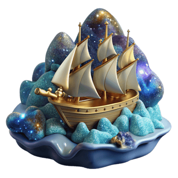 stunning rustic Sailing Ship in Stormy Seas Cutout Isolated genuine png