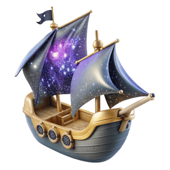 stunning vintage Sailing Ship with Pirate Flag Cutout Isolated high quality png