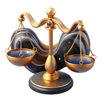 stunning abstract Scales of Justice Front View Cutout high resolution png