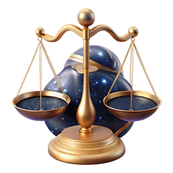 vibrant modern Scales of Justice Front View Cutout exclusive png