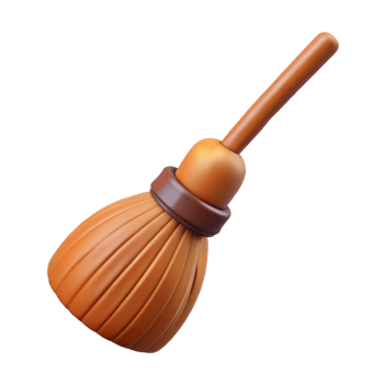 impressive modern Flying broom, wooden handle, high quality png