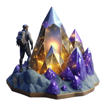 wonderful creative Silhouette Mountain Climber Isolated with Dramatic Backlighting png