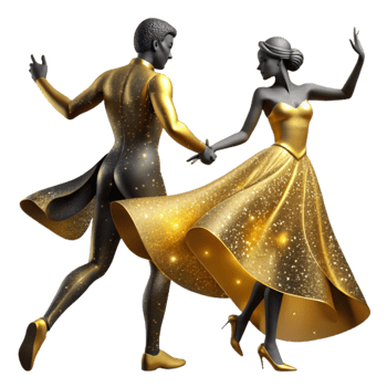 beautiful rustic Silhouette of a Dancing Figure Cutout with Flowing Movement high quality png