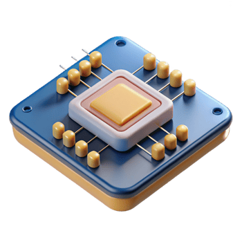 elegant abstract Circuit board with microchips genuine png