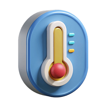 wonderful contemporary Smart thermostat displaying temperature premium png