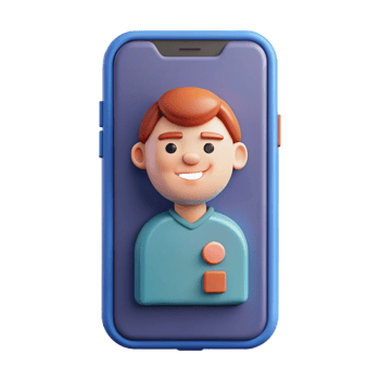 serene creative Smartphone with facial recognition technology authentic png