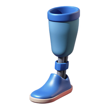 dramatic creative 3D printed prosthetic leg exclusive png