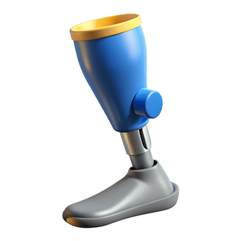 wonderful abstract 3D printed prosthetic leg original png
