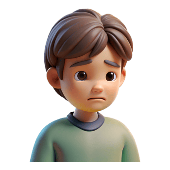 dramatic traditional Sad teenager, looking down, premium png