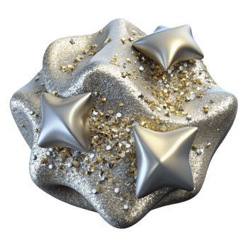 wonderful artistic Silver Glitter Confetti Isolated on Transparent Background professional png