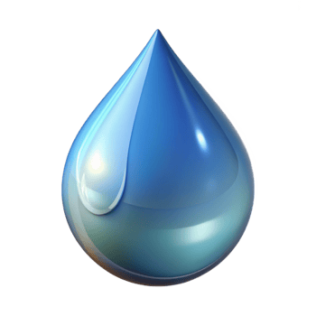 elegant rustic A single, falling tear with a refractive surface, premium png