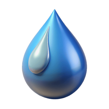 elegant minimalist A single, falling tear with a refractive surface, high resolution png