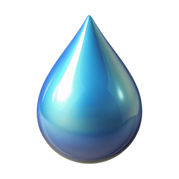 impressive modern A single, stylized raindrop with a refractive surface, 4K png