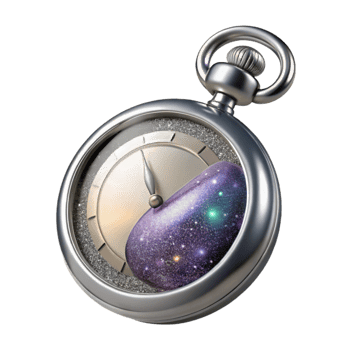 elegant contemporary Silver Pocket Watch Front View Transparent Background high resolution png