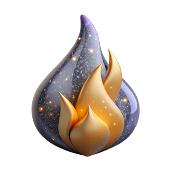 stunning abstract Simple Flame Icon with Transparent Background Cutout high resolution png