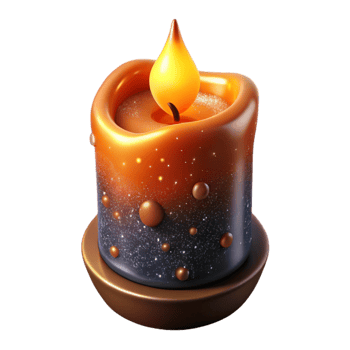 impressive contemporary Single Burning Candle Cutout with Warm Orange Glow genuine png