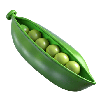 impressive modern Green pea pod open with peas visible original png