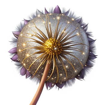 impressive rustic Single Dandelion Seed Head Isolated exclusive png