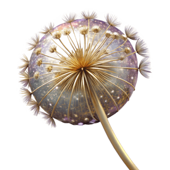 beautiful contemporary Single Dandelion Seed Head Isolated genuine png