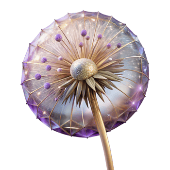 elegant modern Single Dandelion Seed Head Isolated professional png