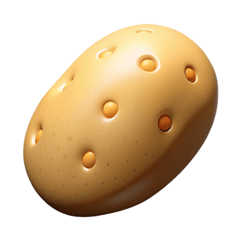 serene minimalist Potato authentic png