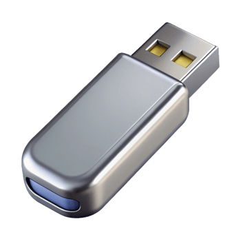 beautiful rustic USB flash drive, metal, silver genuine png
