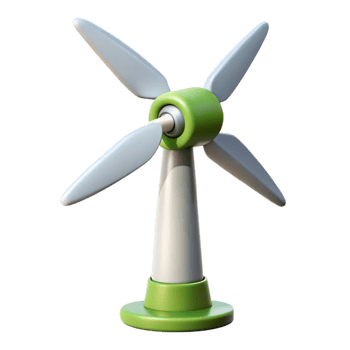 magnificent contemporary Wind turbine, renewable energy source high resolution png