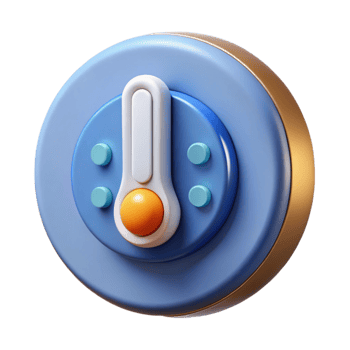 elegant contemporary Smart thermostat, temperature control premium png