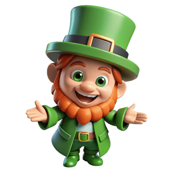 vibrant creative Leprechaun, mischievous fairy creature from Irish folklore premium png