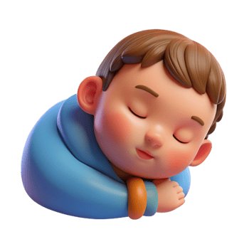 vibrant rustic Sleeping toddler, peaceful slumber, genuine png