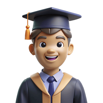 beautiful rustic Graduate, cap and gown, celebratory smile, premium png