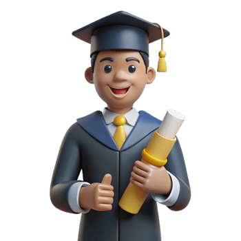 magnificent rustic Graduate, diploma in hand, proud expression, detailed png