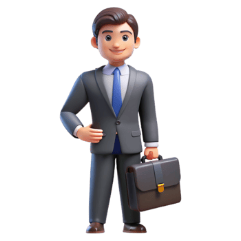 serene artistic Lawyer, holding briefcase, confident stance, high quality png